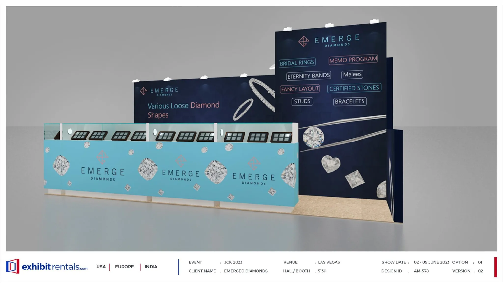 10x20 Peninsula booth design by Exhibit-Rentals